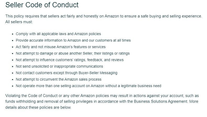 Amazon Policies for Sellers