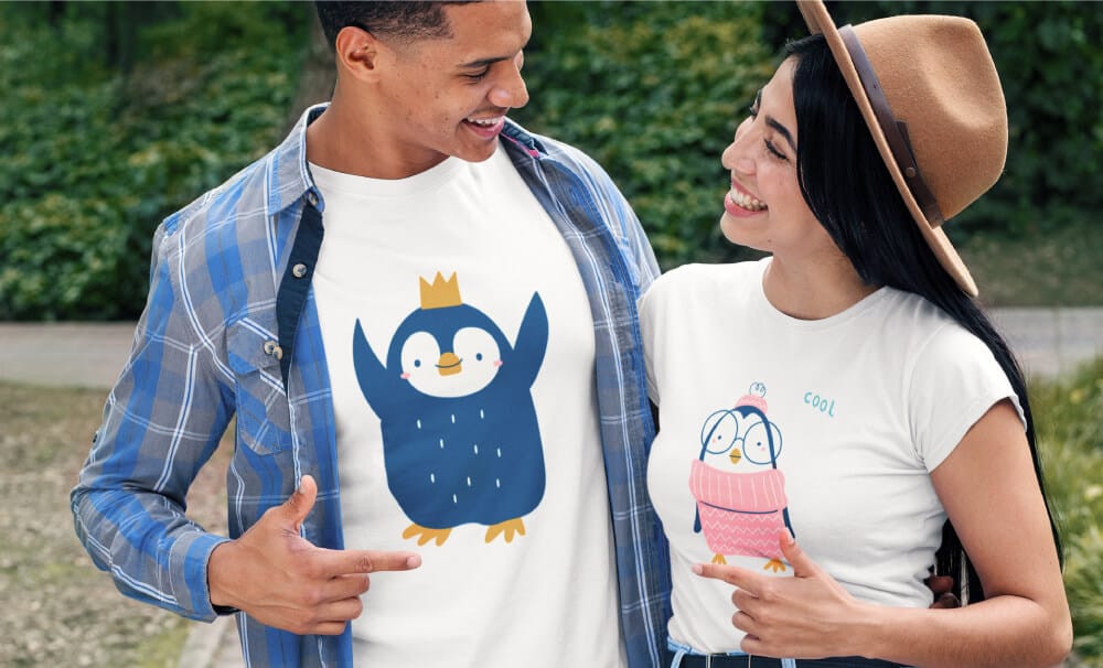 Personalized shirt on people