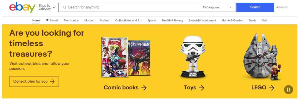eBay homepage