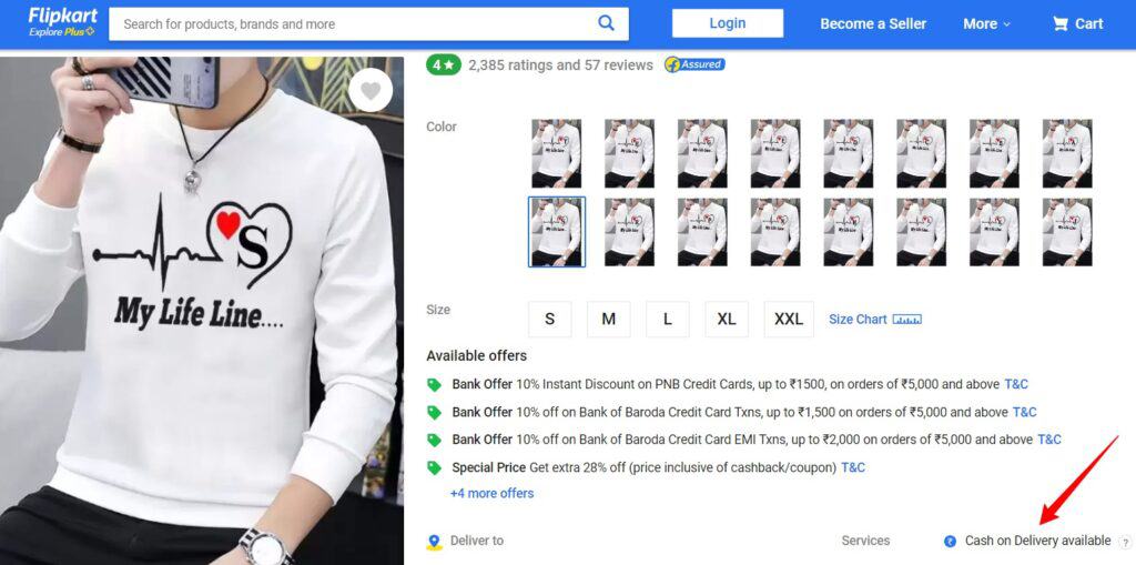 Flipkart cash on delivery