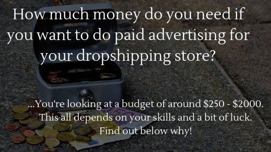 Can you start dropshipping without money in 2024: How much money do you need if you want to do paid advertising for your dropshipping store?