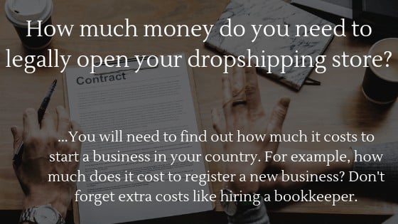 Can you start dropshipping without money in 2024: How much money do you need to legally open your dropshipping store?
