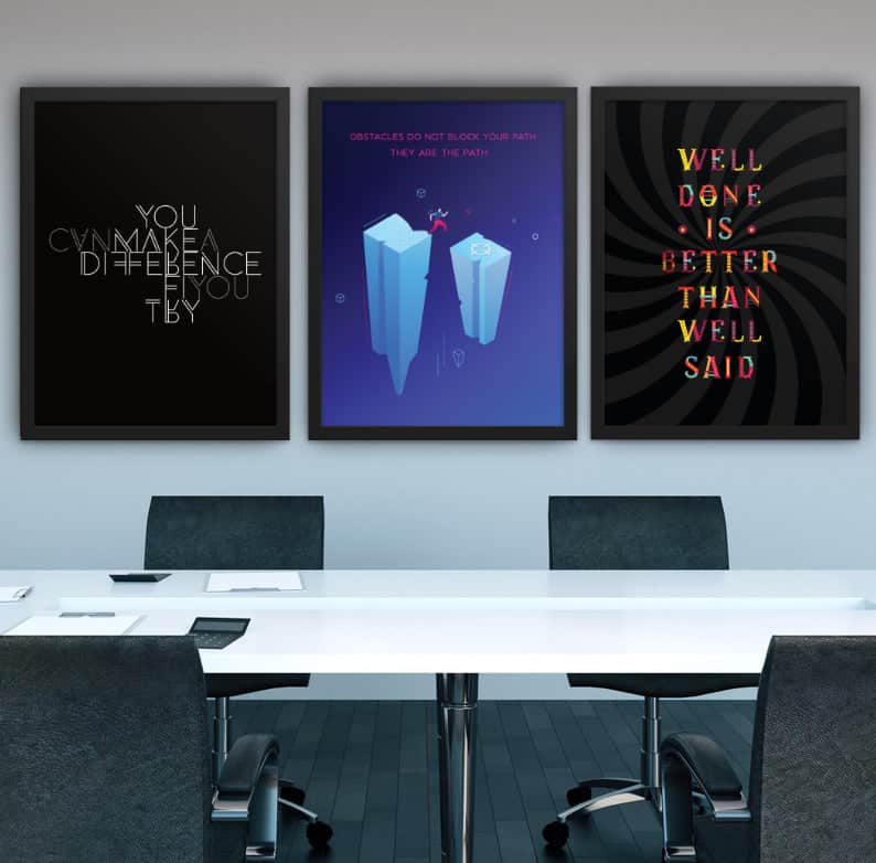 Lessons learned from my Print on Demand Business: I started out as a graphic design freelancer. This is a image of three of my designs.