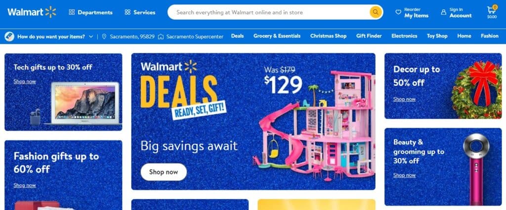 Walmart homepage