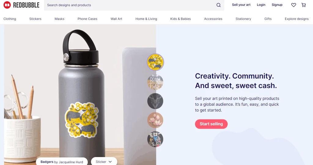 Redubble homepage